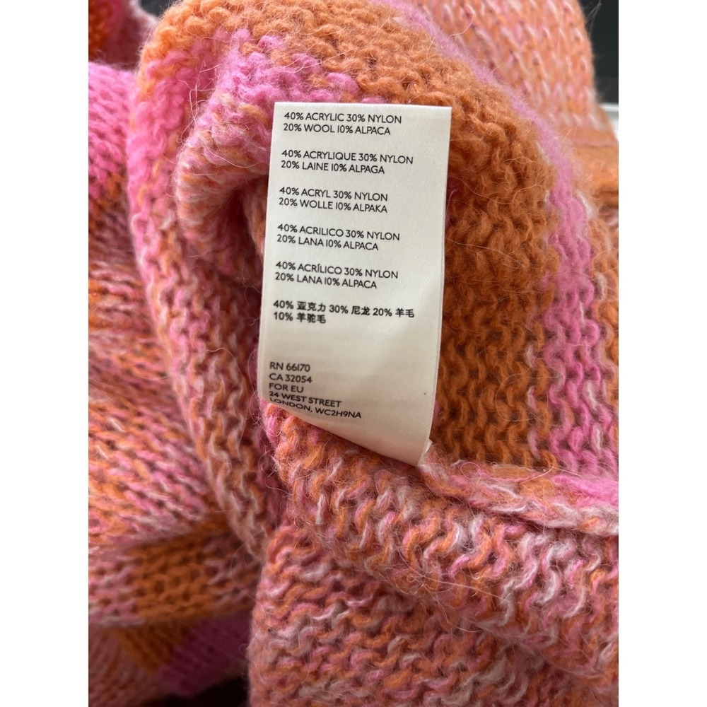 Free‎ People XS Oversized Alpaca Wool Blend Sweater Tunic Coral PinkB Boho Cozy - Picture 8 of 8